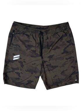 HURLEY Men's Camo Active Swim Shorts in Olive Green